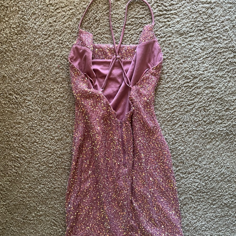 Pink Sequined Mini Dress💖 - Picture 9 of 11